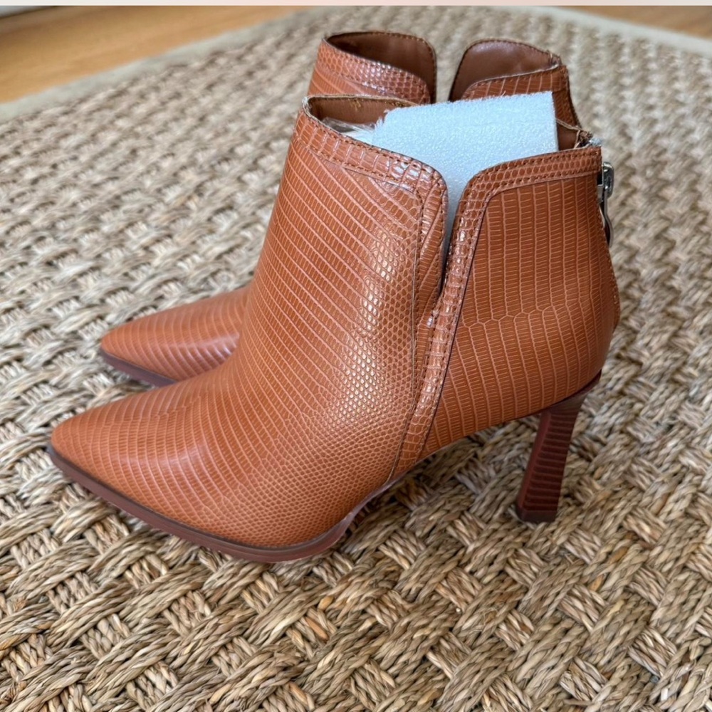 Brand New Brown/Caramel Heeled Ankle Boots Size 7.5